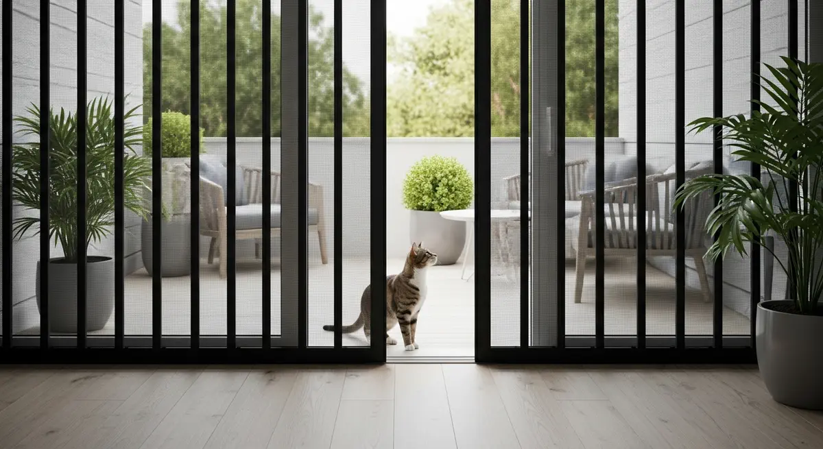 Öveçler Kedi Sinekliği Gizlilik İçin İnce Yapı İç Mekanı Dışarıdan Korur